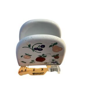 Princess House Orchard Medley Napkin holder (scuffs)‎ 1997?